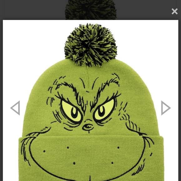 Dr. Seuss The Grinch Big Face Beanie, One size fits most NWOT - Picture 5 of 14